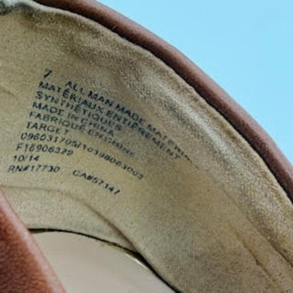 Qupid Pointed Toe Stiletto Heels Brown Faux Leather Women’s Size 7 - Picture 14 of 14